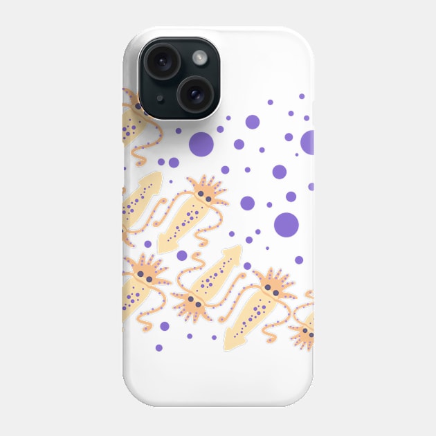 Squid - Creme Phone Case by Design Fern