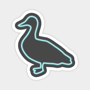 80's Gift 80s Retro Neon Sign Duck Magnet