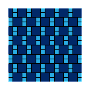 Blue Block Design T-Shirt