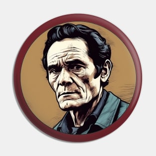 Pasolini Portrait Pin