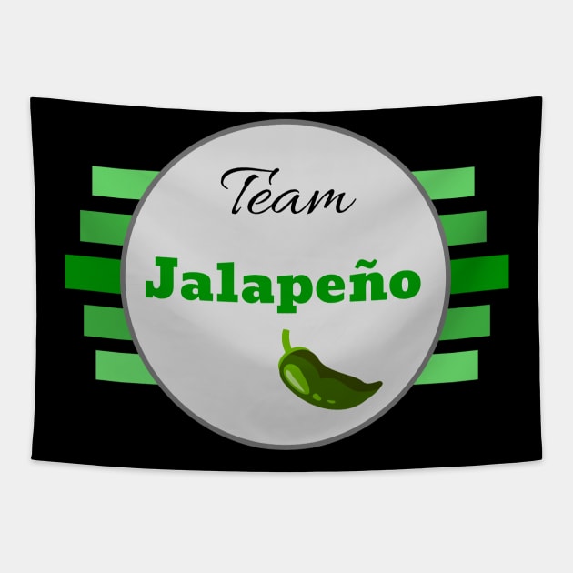 Team Jalapeno Circle Tapestry by Epic Hikes