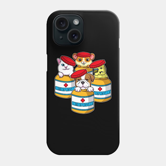 Animals Are Antidepressants Bird Cat Dog Mouse PetAnimals Are Antidepressants Bird Cat Dog Mouse PetAnimals Are Antidepressants Cute Bird, Cat, Dog & Mouse Pet Phone Case by theperfectpresents