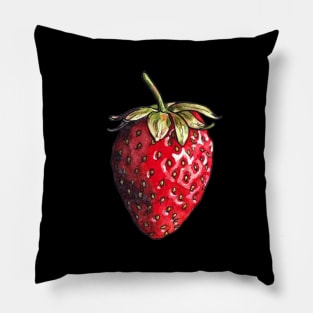 Watercolor Strawberry Pillow