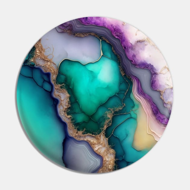 Fresh Extract - Abstract Alcohol Ink Resin Art Pin by inkvestor