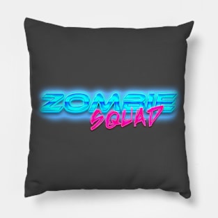 ZOMBIE SQUAD 80s Text Effects 6 Pillow