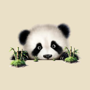 Playful Gaze of a Baby Panda T-Shirt