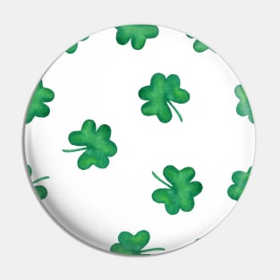 Green lucky shamrock Pin