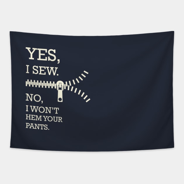 funny sewing - sewer quilter Tapestry by OutfittersAve