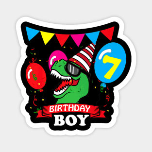 Rex 7th Dinosaur Birthday Magnet