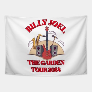Billy Joel The Garden Tour 2024 T shirt Red Tapestry