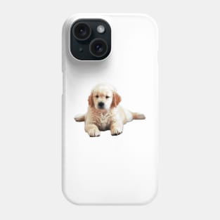 Adorable Splooted Golden Retriever Puppy Phone Case