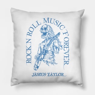 James Taylor /// Skeleton Guitar Player Pillow