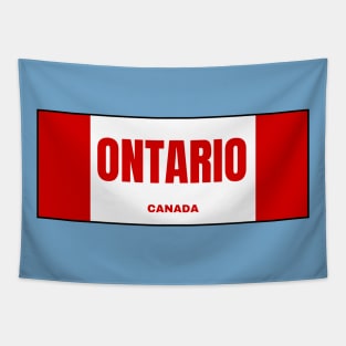 Ontario in Canadian Flag Colors Tapestry