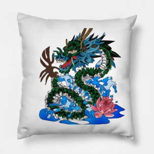 Japanese Dragon Pillow