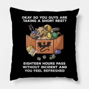 RPG Pen and Paper PnP Cat Roleplaying Cats Meme DM Gift Idea Pillow