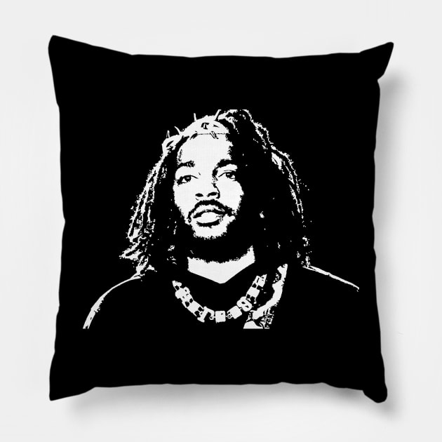 Kendrick Lamar white artwork Pillow by Aldyz