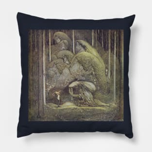 The Boy and the Trolls, or The Adventure - John Bauer Pillow