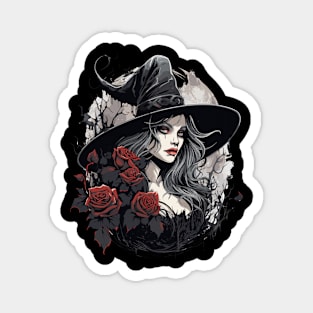 Beautiful Halloween Witch Magnet