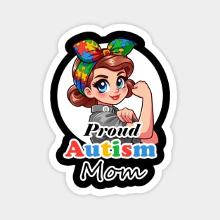 Proud Autism Mom Front & Back Magnet