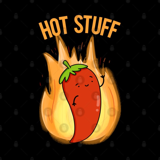 Hot Stuff Cute Chili Pun by punnybone