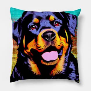 Rottweiler Pop Art Pillow