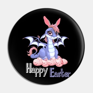 Cute Anime Dragon Happy Easter Bunny Ears Pin