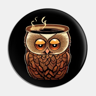 Coffee Owl Pin