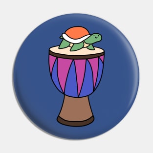 Little Turtle and Djembe Pin