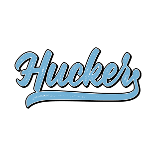 Hucker Distressed Varsity Blue T-Shirt