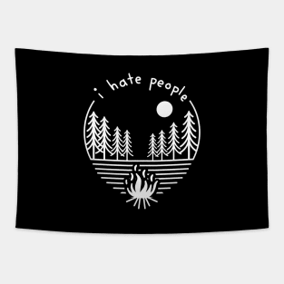 I hate people Camping Design Tapestry