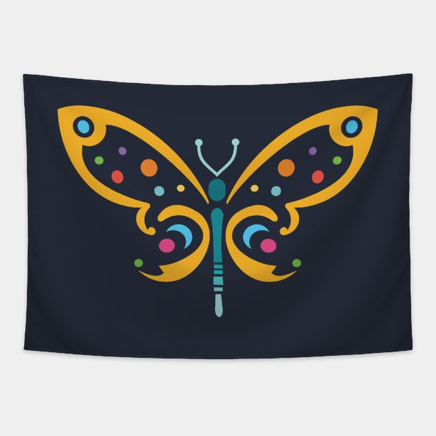 Lovely Butterfly Tapestry by evisionarts