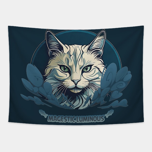 Cat Poofs Tapestry by MagesticLuminous