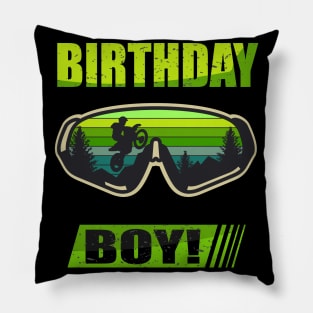 Birthday Boy MX Dirt Bike Motocross tee Pillow