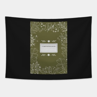 Aesthetic Floral Composition Book Tapestry