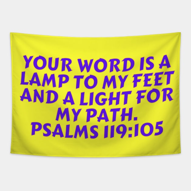 Bible Verse Psalm 119:105 Tapestry by Prayingwarrior