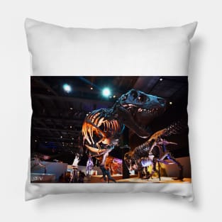 the mighty tyrannosaurus rex in ecopop photograph museum art Pillow