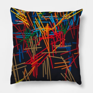 Color art - scifi sticks Pillow