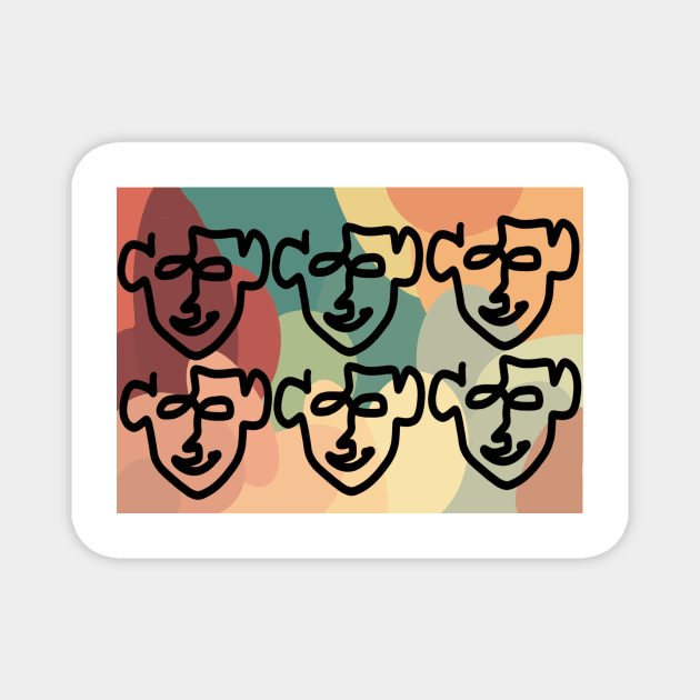 Faces Magnet by MBdigitalstudio