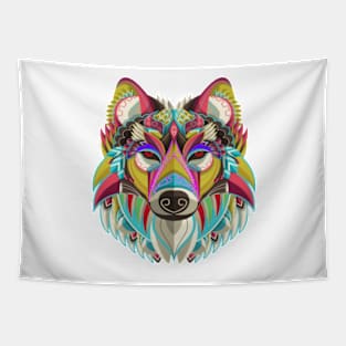 stylized-colorful-wolf Design - Gifts Tapestry
