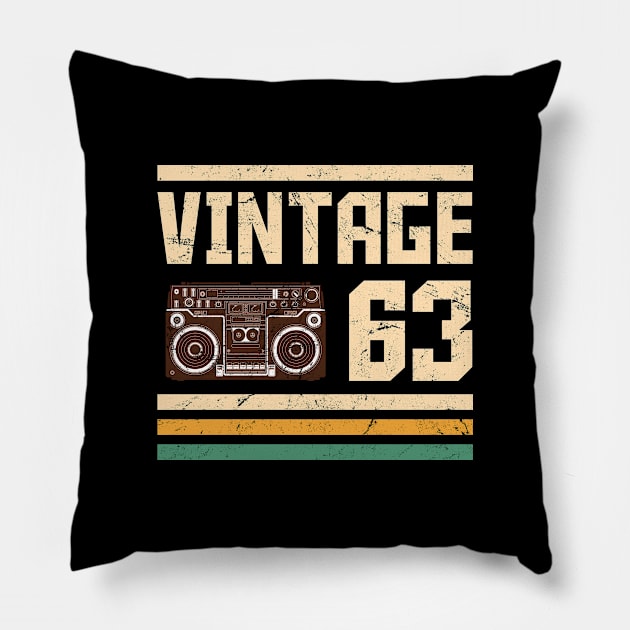 Vintage 1963  59 years old Pillow by hoopoe