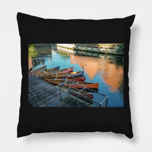 Canoes for a pub crawl on the River Wensum in Norwich Pillow