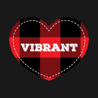 Buffalo Plaid Lumberjack Vibrant Love Heart T-Shirt