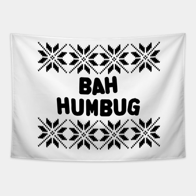 Bah Humbug Christmas Style in Black Tapestry by UndrDesertMoons