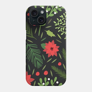 Christmas Poinsettias Phone Case