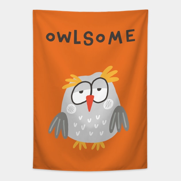 Owlsome Tapestry by JunkyDotCom