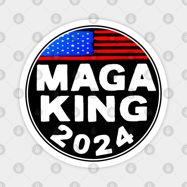 MAGA King Trump Biden 2024 Ultra Magnet by heybert00
