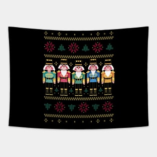 Nutcracker Ugly Christmas Sweater Tapestry