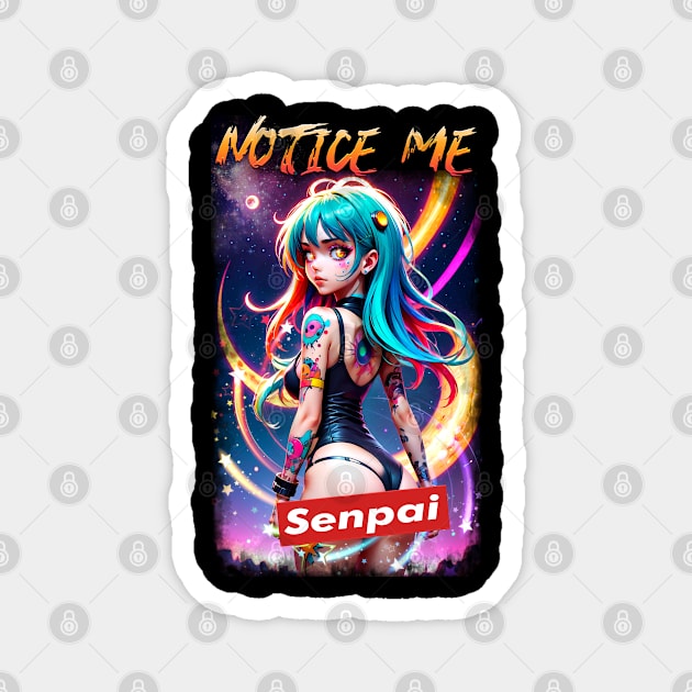 Notice me Senpai 03 Magnet by KawaiiDread