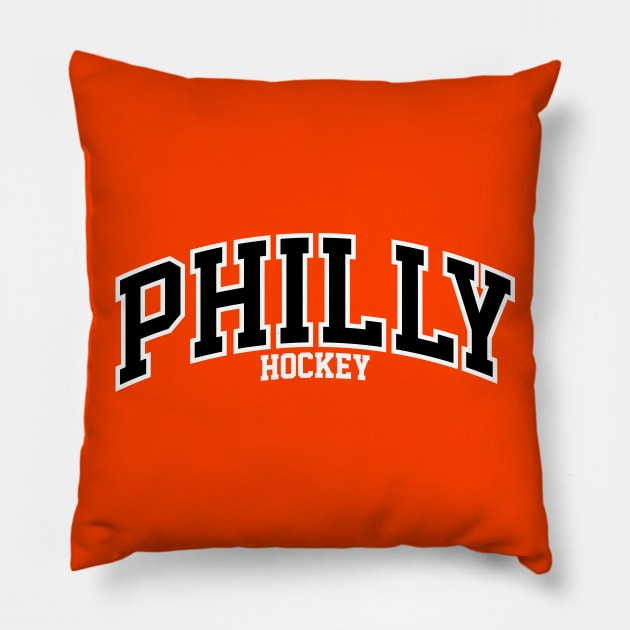 Philly Hockey 2 Pillow by Center City Threads