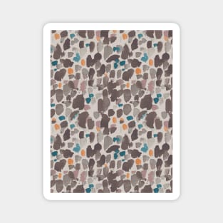 Abstract watercolor spots brown Magnet